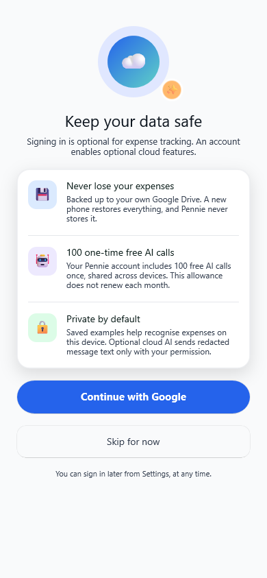 Optional Google sign-in - signin