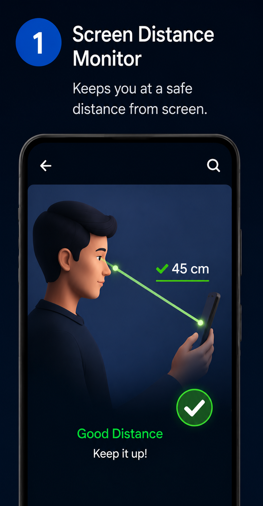 WellSight screen distance monitor view
